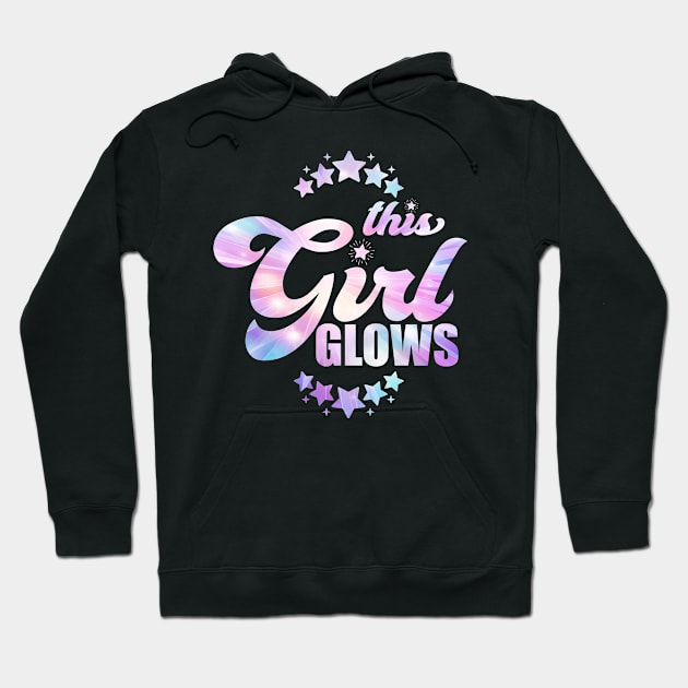 This girl Glows - Glow party squad funny gift idea T-Shirt Hoodie by Teekingdom